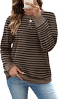 RUMIA Women's Crew Neck Sweatshirt Long Sleeve Tops for Women Fall Clothes