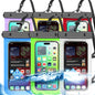 Waterproof Phone Pouch,2 Pack Black White Phone Waterproof Case,Cell Phone Dry Bag,Protection Level: IP68,Beach Cruise for Apple iPhone,Samsung,and More,Lanyard Included,(Fits Up to 8.3”),Black,White