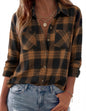 Zeagoo Womens Flannel Shirts Long Sleeve Button Down Casual Fall Plaid Top