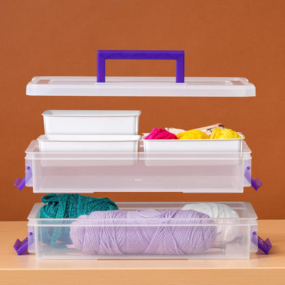 IRIS USA Storage Bins with Lids |Made in USA| 5 Qt - (6-Pack) - Clear