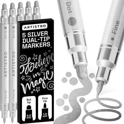 ARTISTRO Dual-Tip Acrylic Paint Marker Pens - Set of 36