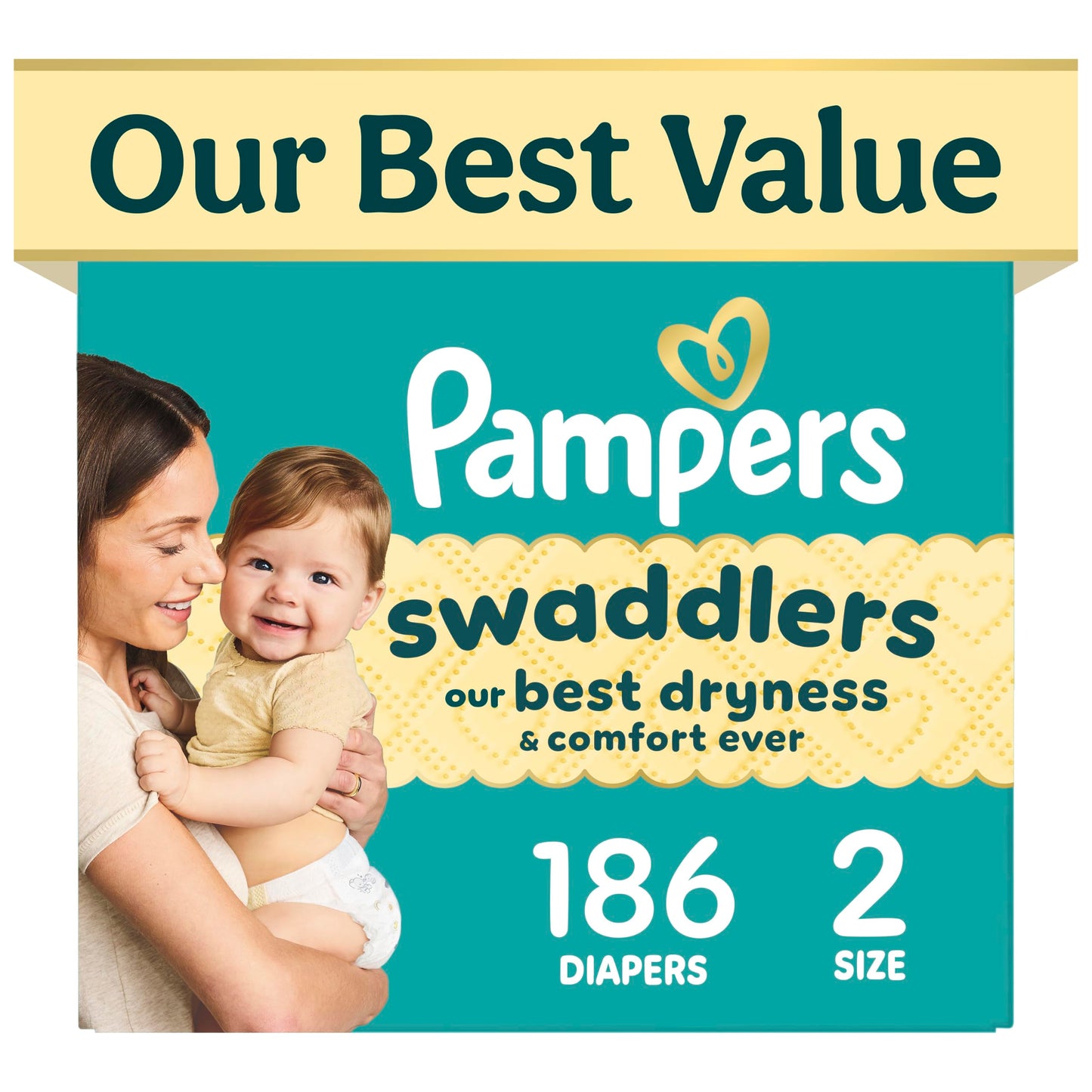 Pampers Swaddlers Baby Diapers, Size 5, 132 Count