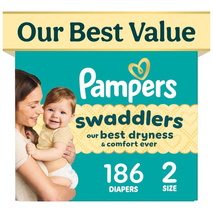 Pampers Swaddlers Baby Diapers, Size 5, 132 Count
