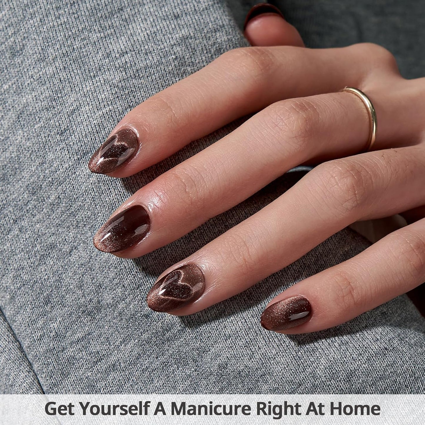 BTArtbox Press On Nails, Vanilla Cream, Short Square, Ombre Peach, 32Ct