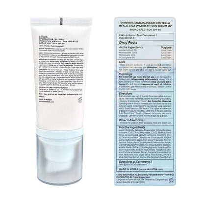 SKIN1004 Hyalu-Cica Water-Fit Sun Serum UV, SPF 50 Sunscreen, 1.69 fl.oz