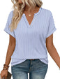 WIHOLL Womens Blouses Spring Tops Short Sleeve Shirts Dressy Casual Summer Vacation Fashion Clothing 2026