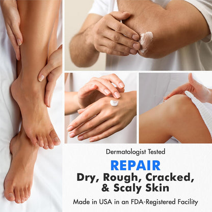 Ebanel Urea Cream 40% plus Salicylic Acid 2% for Dry Cracked Feet Skin, 2PK