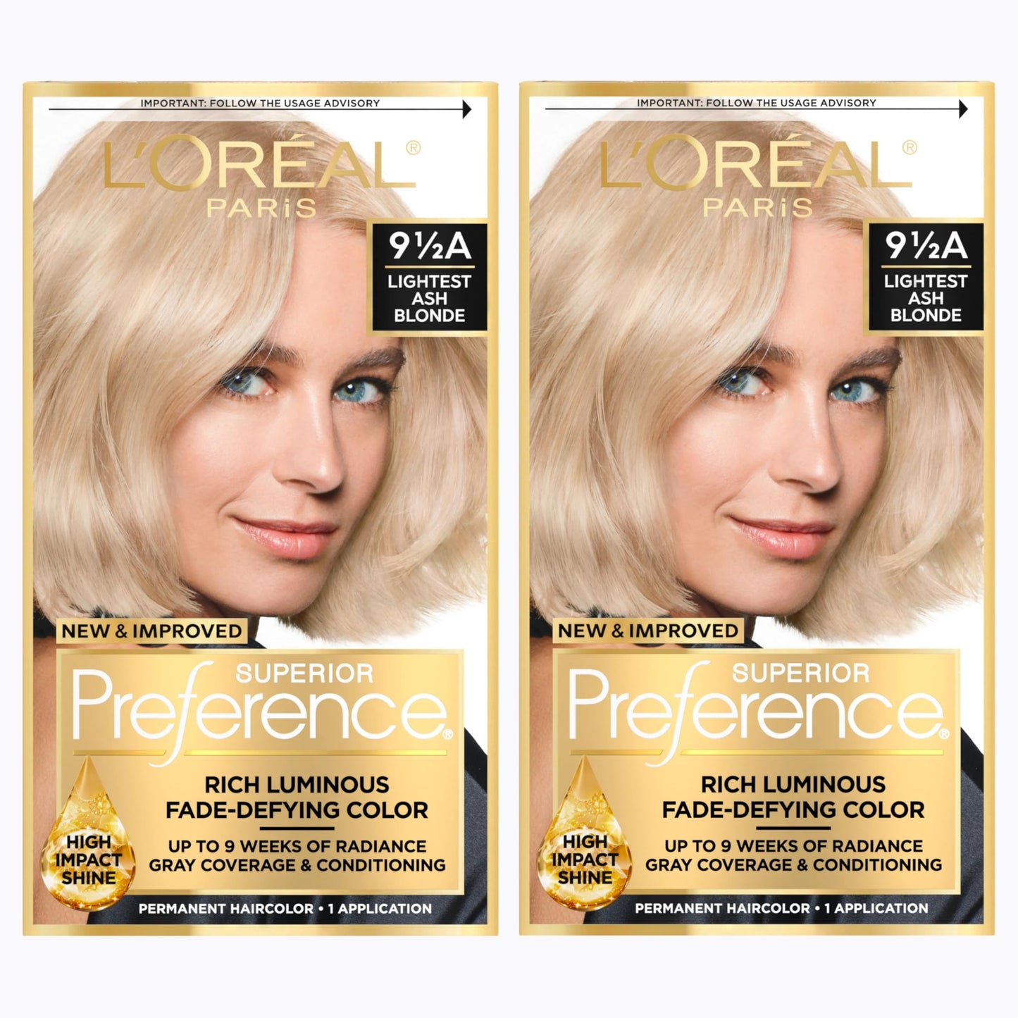 L'Oreal Paris Superior Preference Luminous Fade-Defying Permanent Hair Color, Hair Dye For Up to 9 Weeks of Radiance, Medium Brown 5, 1 Hair Dye Kit