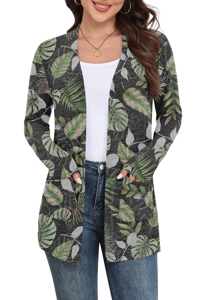 Yincro Women Lightweight Cardigan Long Sleeve Open Front with Pockets S-3XL