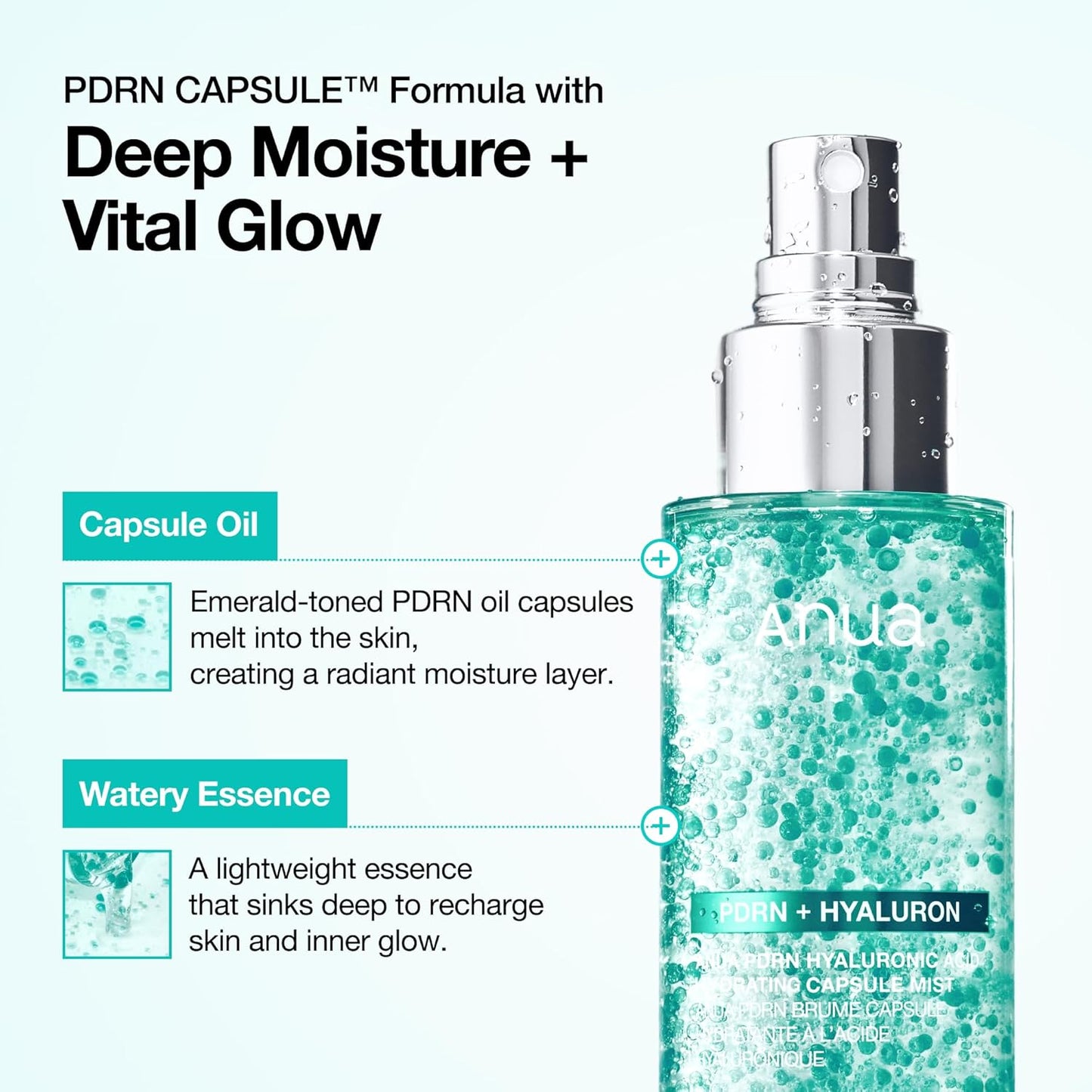 Anua PDRN Collagen Glow Facial Serum Spray, 3.38 fl oz