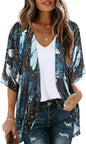 CHICGAL Womens Floral Kimono Cardigan Beach Cover Up Casual Summer Tops
