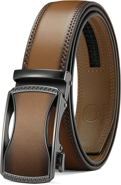 CHAOREN Men's Leather Ratchet Belt - Customizable Fit (35mm)