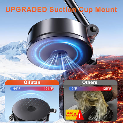 Qifutan Dash Mounted Holders Phone Holders for Your Car Phone Mount for Car Windshield Dashboard Air Vent Universal Desk Mounts Hands Free Automobile Cell Phone Holder Fit for iPhone Smartphone