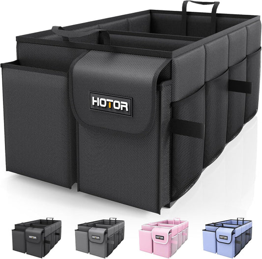 HOTOR Trunk Organizer - Foldable Car Organizer for SUVs & Sedans Storage