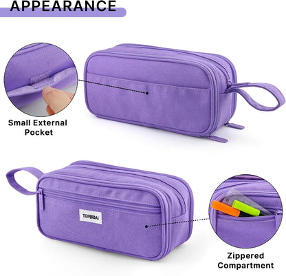 TOPBIDAI Large Pencil Case Pouch for Girls Boy Women Men Adults