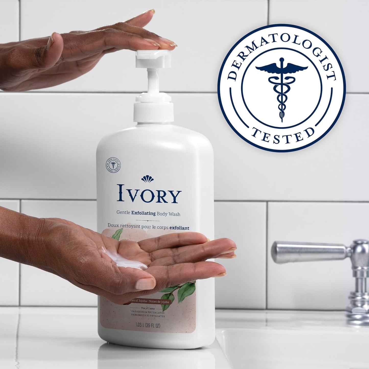 Ivory Body Wash Designed for the Whole Family, Jojoba Scent, 35 oz
