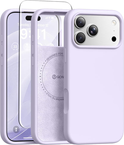 GONEZ Magnetic for iPhone 17 Pro Max Case, Silicone Cover Stone