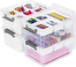 Citylife 6Qt 4Packs Clear Craft Organizers and Storage BOX, Sensory Bins