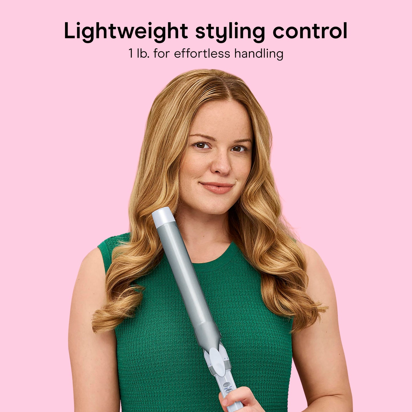 Conair Curling Iron, Double Ceramic, 1" Barrel, White/Rose Gold
