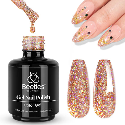 Beetles Purple Gel Nail Polish, 1 Pcs 15ml Purple Gel Polish