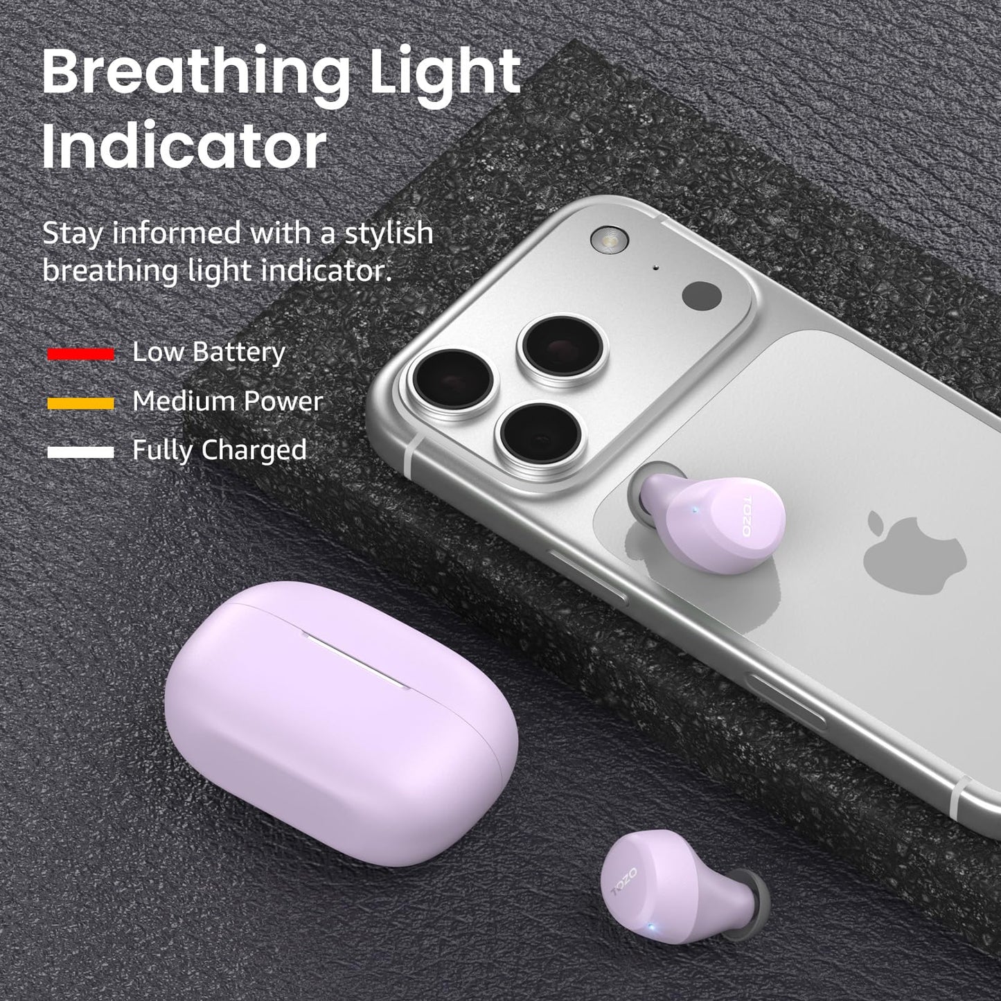 TOZO A1 Wireless Earbuds Bluetooth 5.3 Light Weight in Ear Headphones
