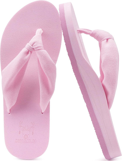 KuaiLu Flip Flops for Women with Arch Support Summer Beach Thong Sandals