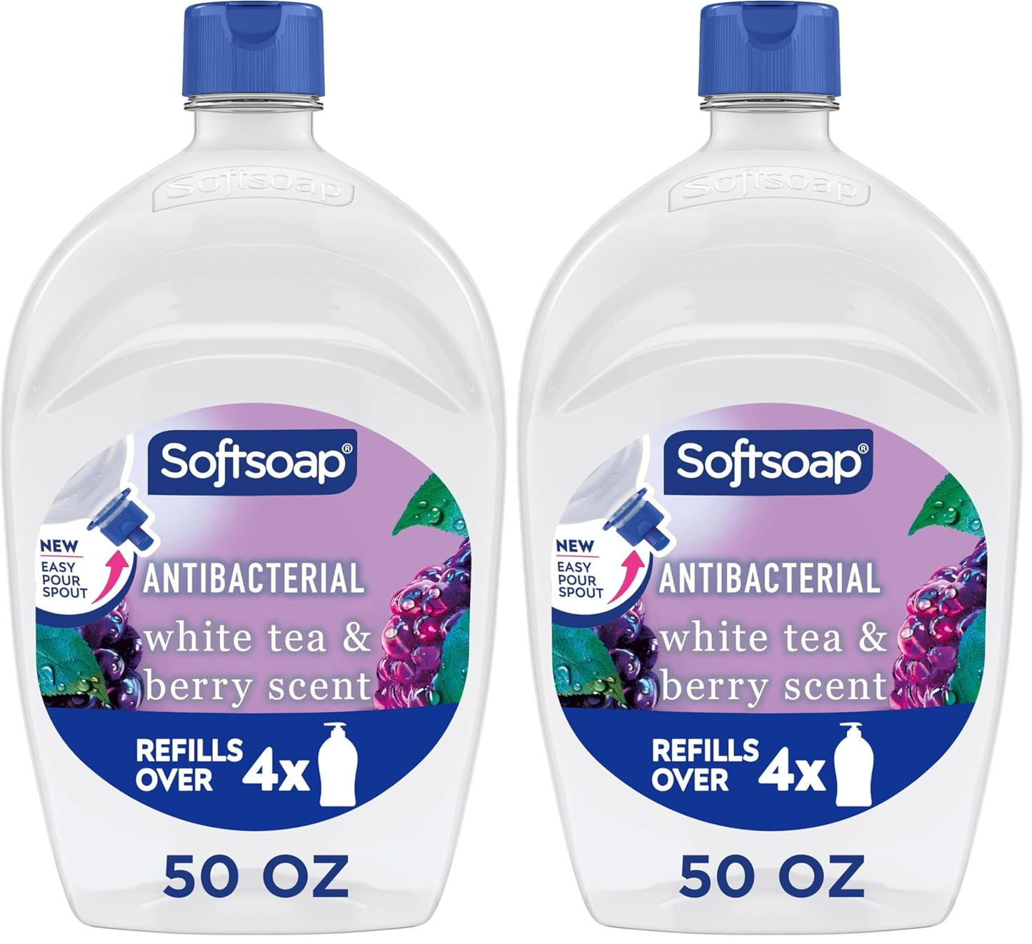 Softsoap Antibacterial Liquid Hand Soap, White Tea & Berry Scent, 50 fl oz