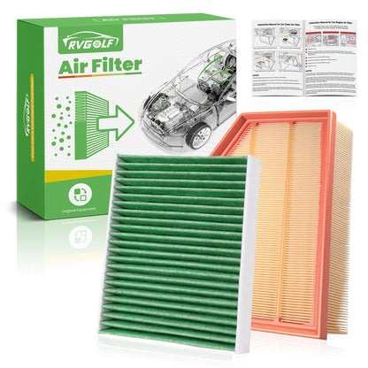 Engine+Cabin Air Filter Fit for 2014-2020 Rogue, 2017-2022 Rogue Sport