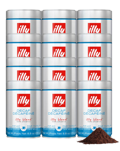 illy Intenso Ground Espresso Coffee, Bold Roast, Intense, Robust and Full Flavored With Notes of Deep Cocoa, 100% Arabica Coffee, No Preservatives, 8.8 Ounce Can (Pack of 1)