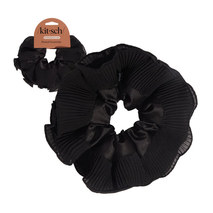 Kitsch Ultra-Petite Satin Scrunchies for Women - Eucalyptus, 6pcs