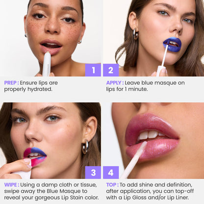 Wonderskin Lip Stain – Long Lasting, Waterproof, Lip Tint Peel Off Masque