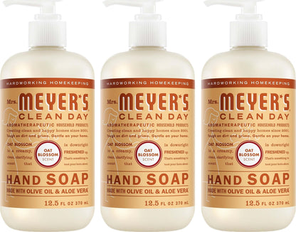 MRS. MEYER'S CLEAN DAY Hand Soap, Basil Scent, 12.5 Fl Oz Bottle - 3 Pack