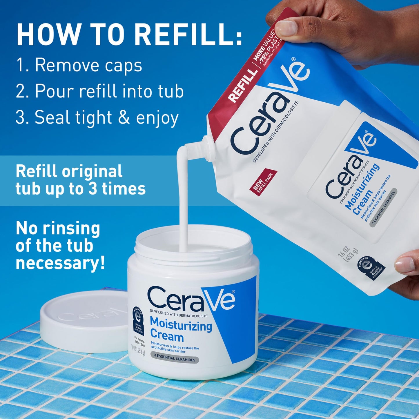 CeraVe Moisturizing Cream, Face & Body Moisturizer for Dry Skin, 19oz