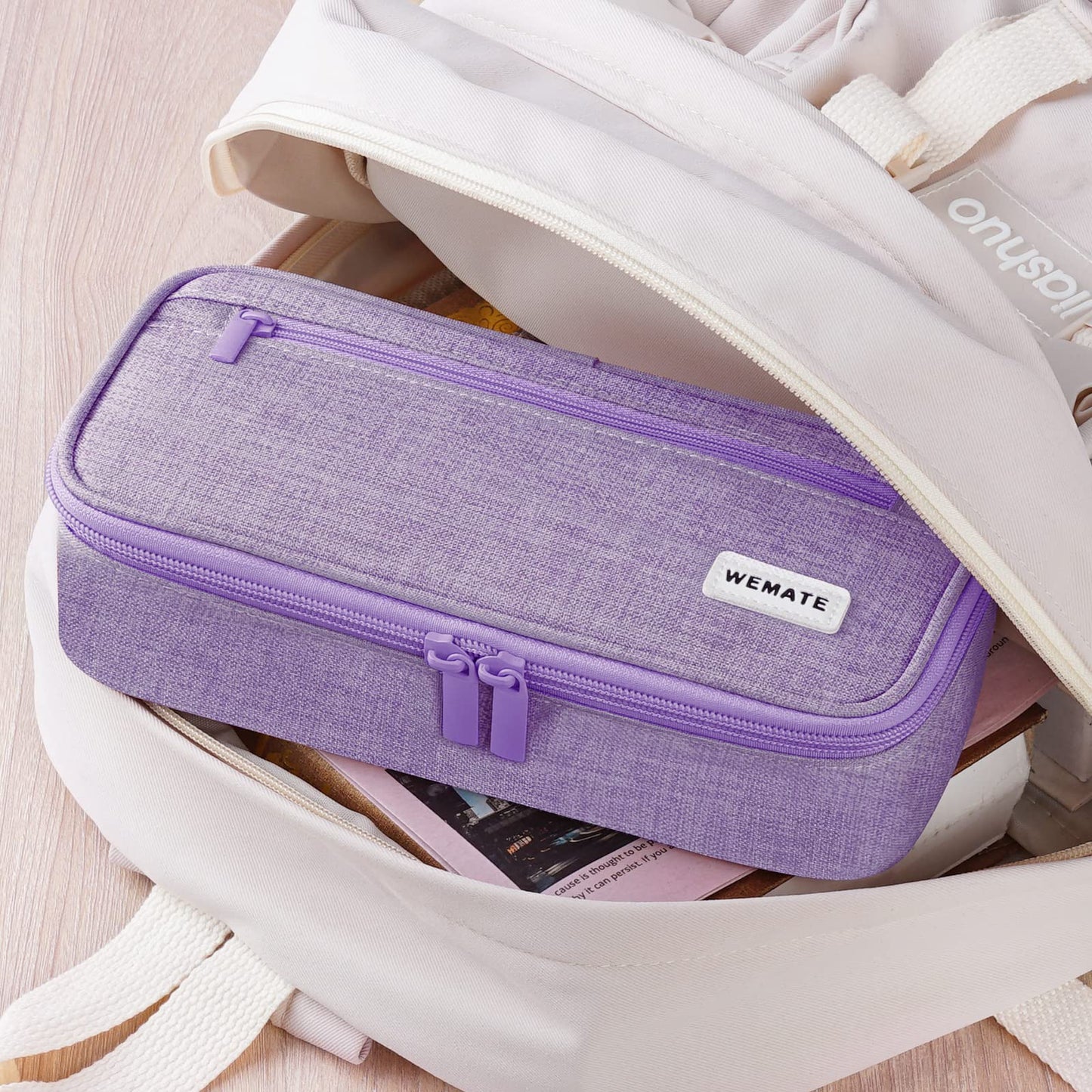 WEMATE Pencil Case, Large Storage Organizer, Makeup Bag, Teacher Must - have, Big Pencil Pouch, Marker Case for College