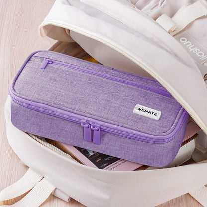 WEMATE Pencil Case, Large Storage Organizer, Makeup Bag, Teacher Must - have, Big Pencil Pouch, Marker Case for College
