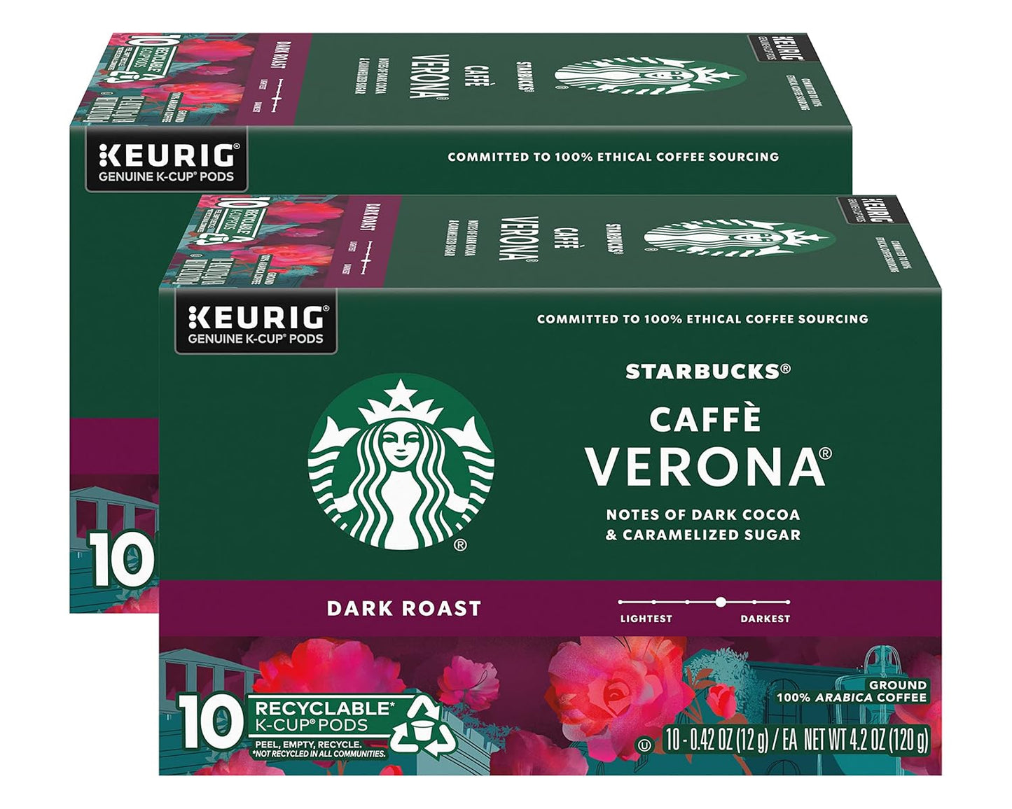 Starbucks K-Cup Coffee Pods, Dark Roast Hot or Iced Coffee, French Roast, 96 Keurig Pods