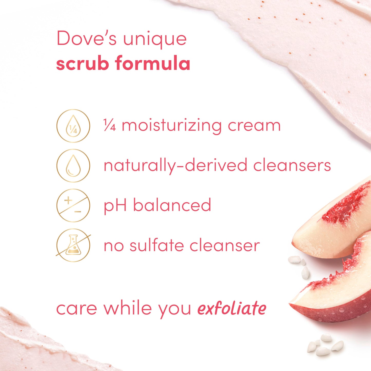 Dove Scrub Macadamia Rice Milk Body Scrub Exfoliates and Deeply 15 oz