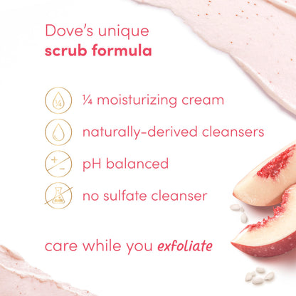 Dove Scrub Macadamia Rice Milk Body Scrub Exfoliates and Deeply 15 oz