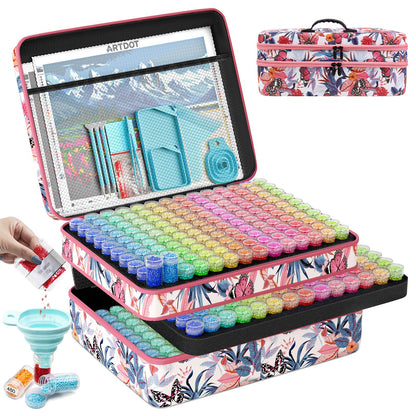 ARTDOT 60 Slots Storage Container for Diamond Art Kits for Adults, Portable Bead Storage Boxes for Diamond Painting Accessories and Tools