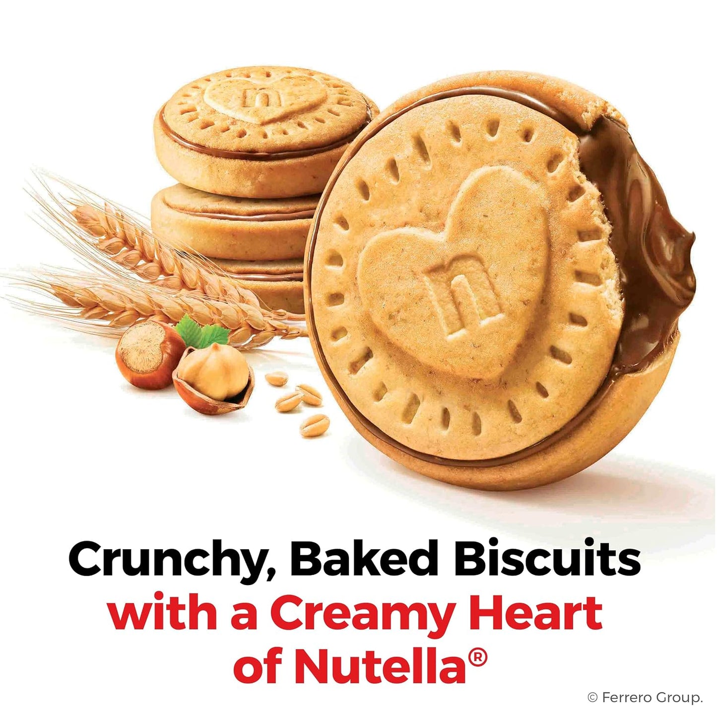 Nutella Biscuits Cookies Filled with Nutella Hazelnut Spread, Sweet Snack Pack, 9.7 oz