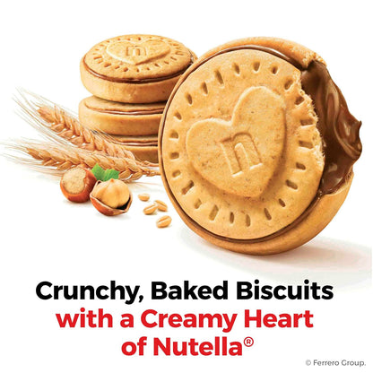 Nutella Biscuits Cookies Filled with Nutella Hazelnut Spread, Sweet Snack Pack, 9.7 oz
