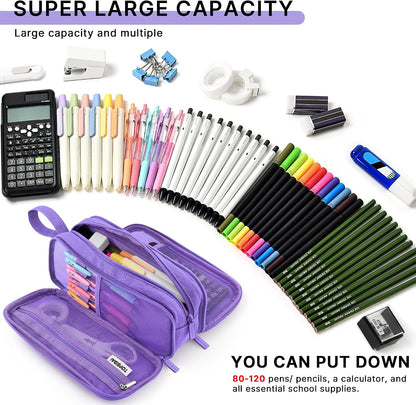 TOPBIDAI Large Pencil Case Pouch for Girls Boy Women Men Adults