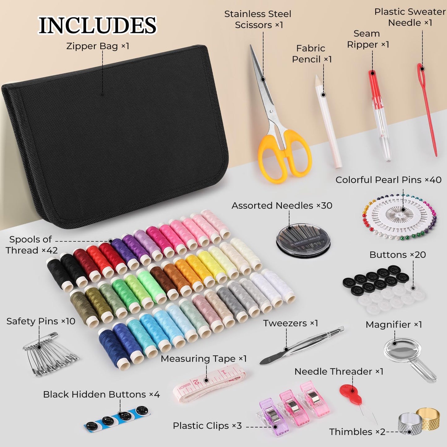 Coquimbo Sewing Kit for Adults, Christmas Stocking Stuffers for Teen Girls