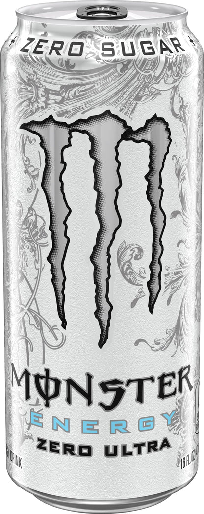 Monster Energy Zero Ultra, Sugar Free Energy Drink, 16 Ounce