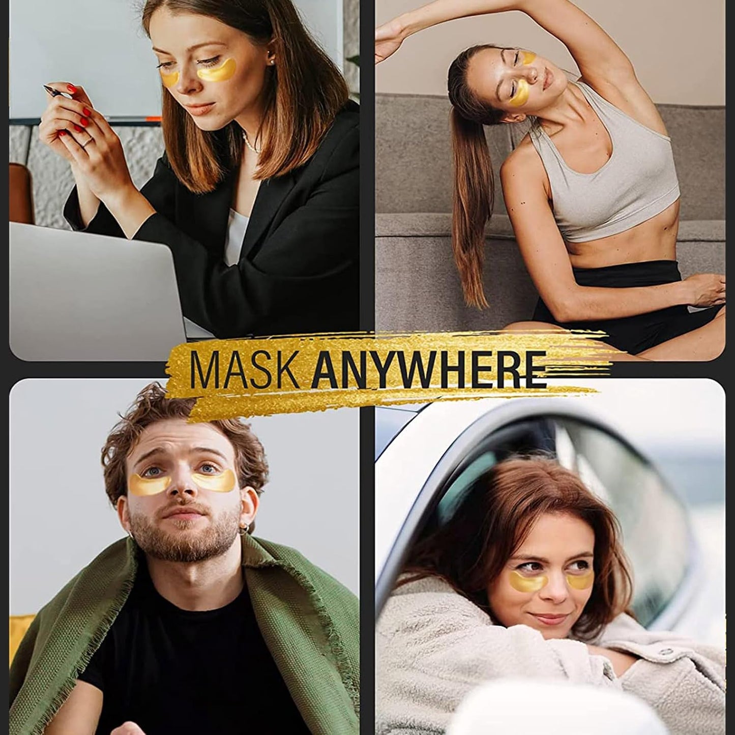 Maskiss 24k Gold Under Eye Patches (50 Pairs), eye mask, Collagen Skin Care Products, Eye Patches for Puffy Eyes, eye masks for dark circles and puffiness