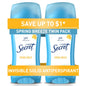 Secret Anti-Perspirant Deodorant Invisible Solid Powder Fresh Twin Pack 5.20 oz