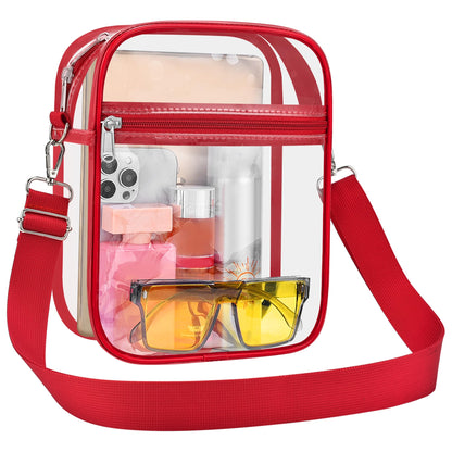 USPECLARE Clear Purse for Stadium Events Transparent Messenger Bag