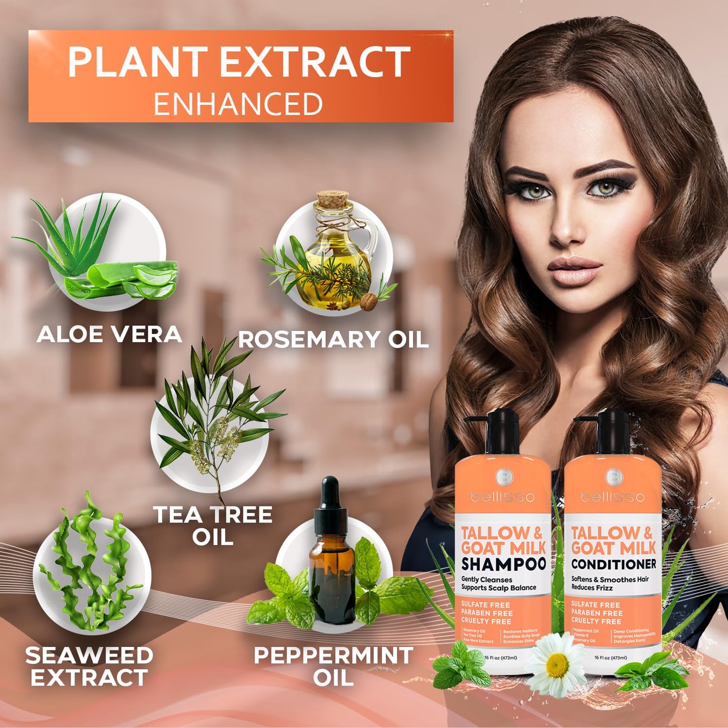 Caffeine Shampoo and Conditioner Set - Volumizing Products for Women and Men - Thickening, Volume Boosting Formula for Thinning and Fine Hair - Sulfate Free, No Parabens - Hydrating, Salon Grade