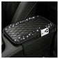 Stacool Upgraded Car Center Console Cover,Microfiber Leather Car Armrest Cover Cushion with 2 Storage Bags,Universal Car Armrest Storage Box (Black)