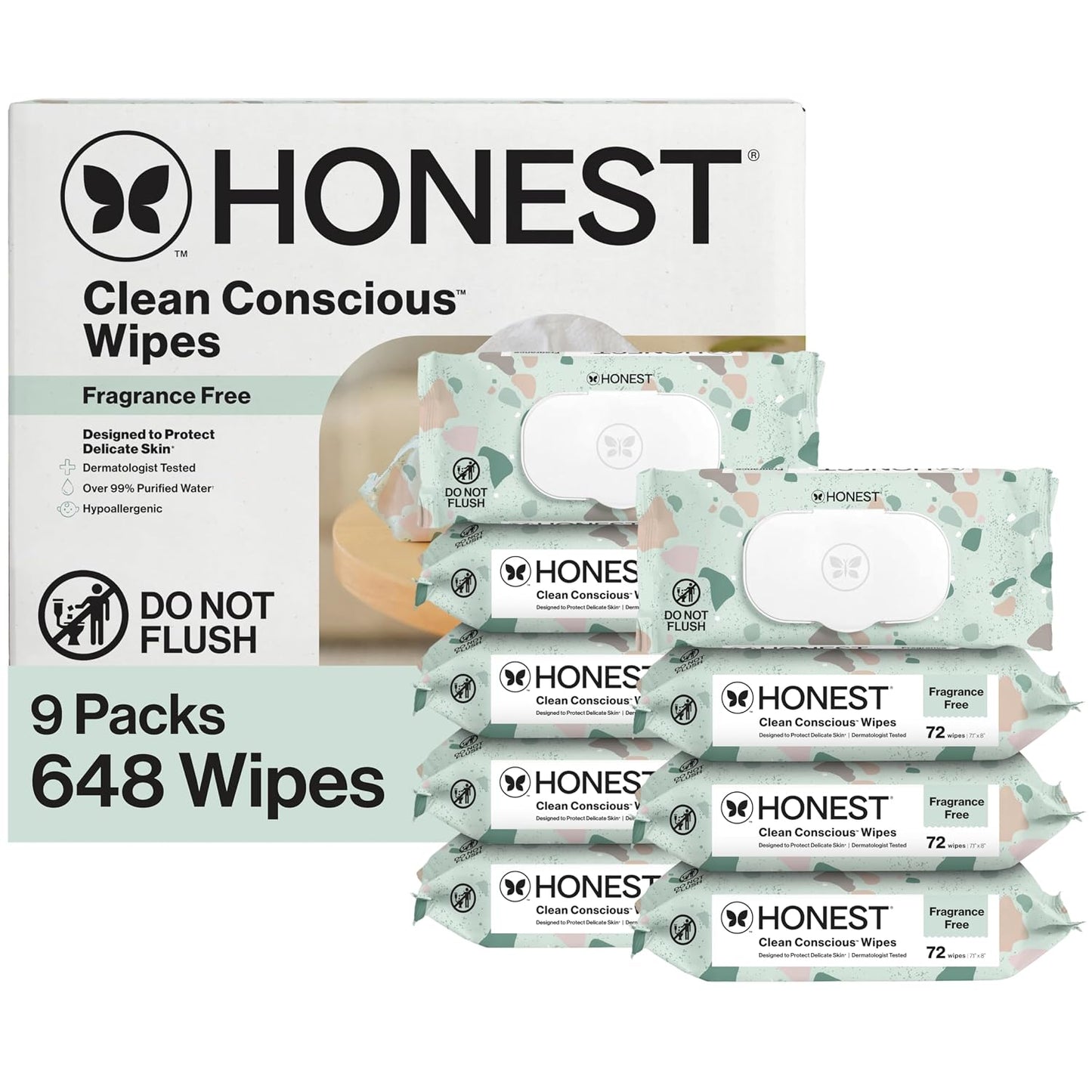 The Honest Company Multi-Use Baby Wipes, Pattern Play, 720 Count